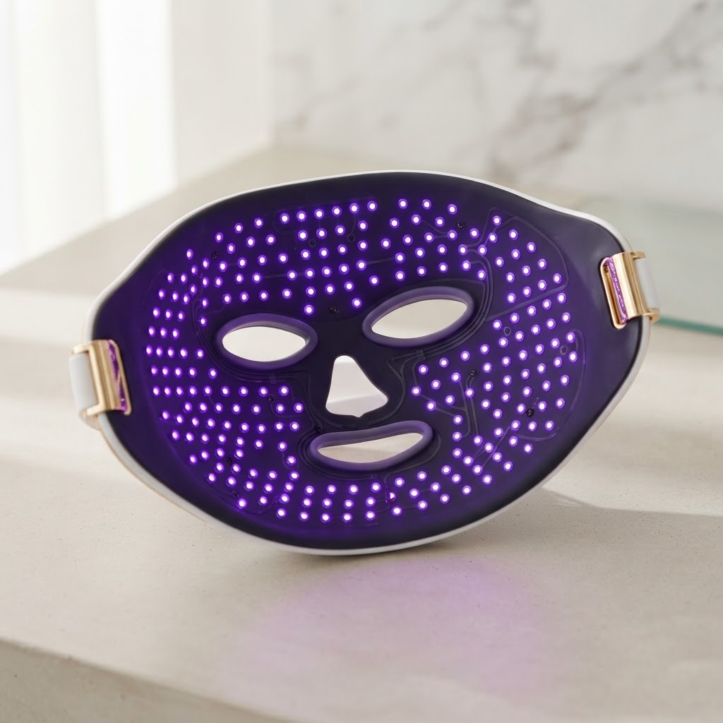 Máscara CULLINAN con luz violeta purificante encendida